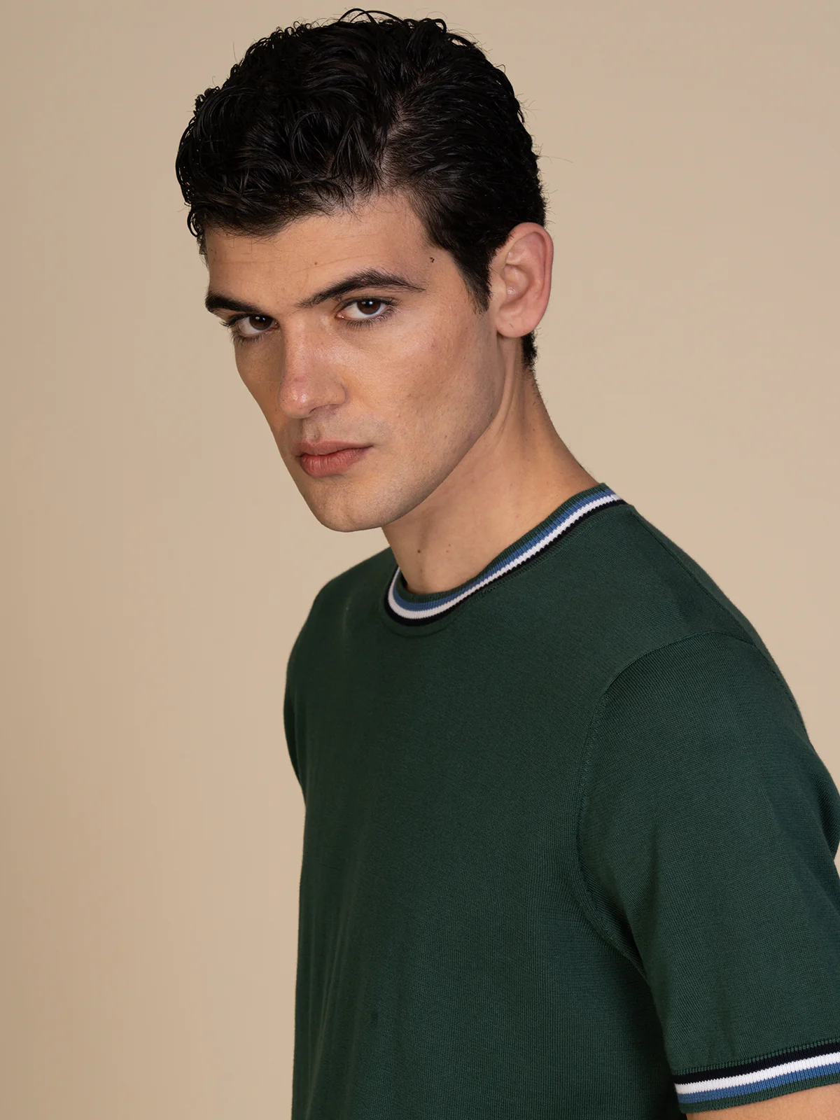 Maglia girocollo bande colori - Image 11