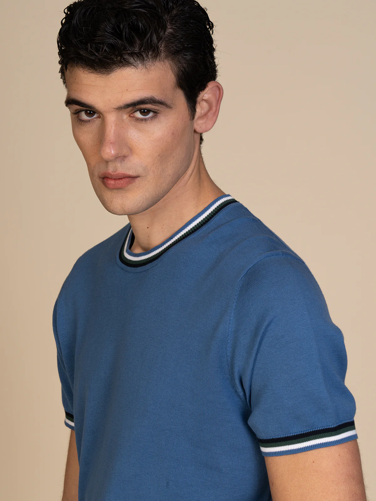 Maglia girocollo bande colori - Image 13