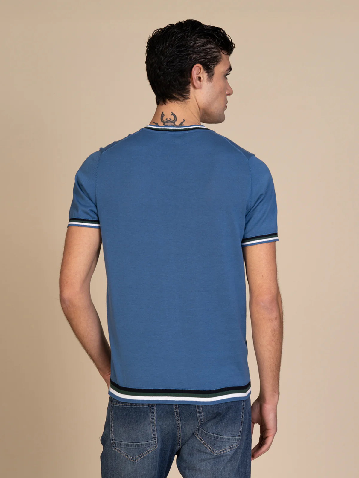 Maglia girocollo bande colori - Image 14