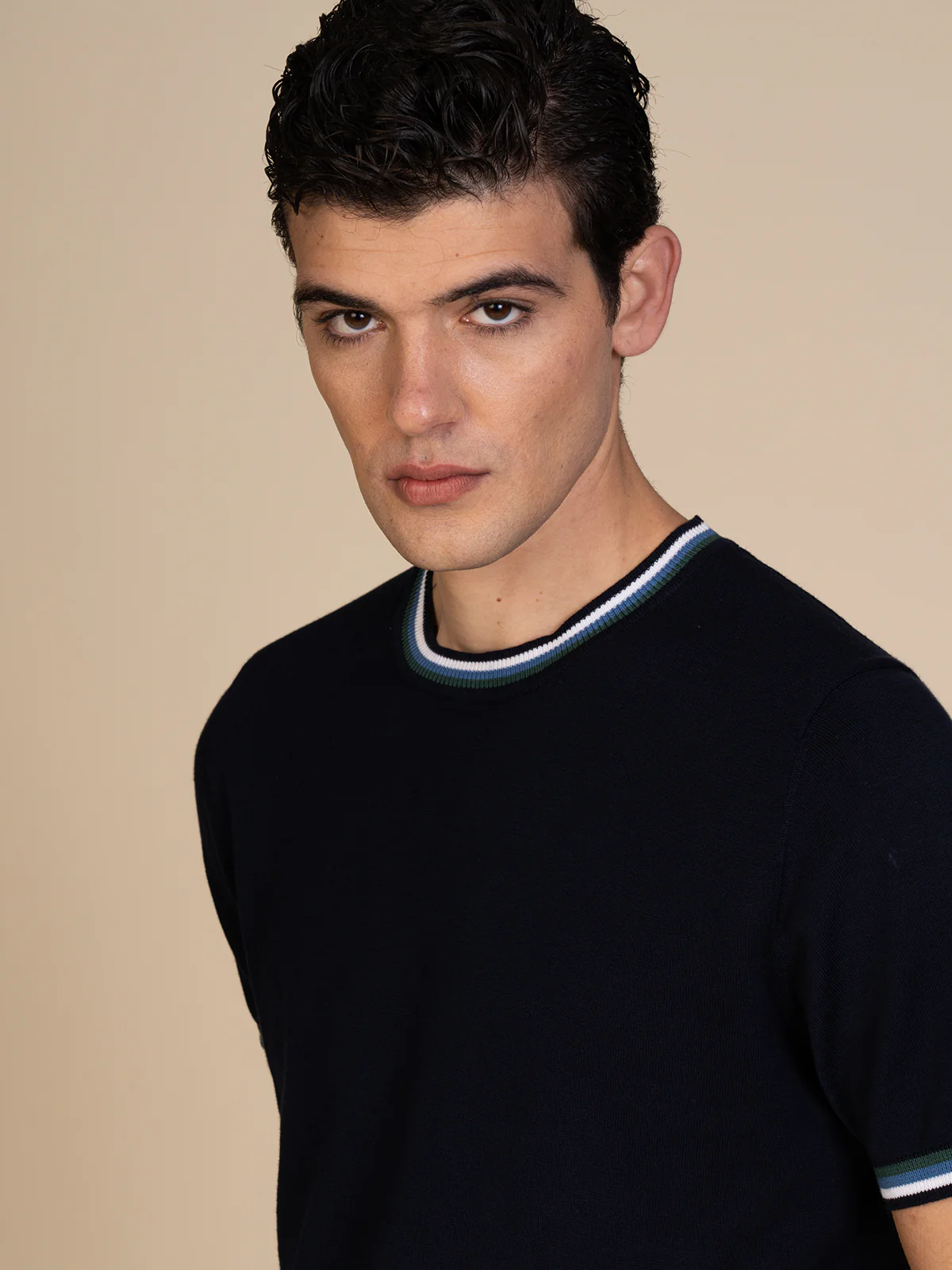 Maglia girocollo bande colori - Image 3