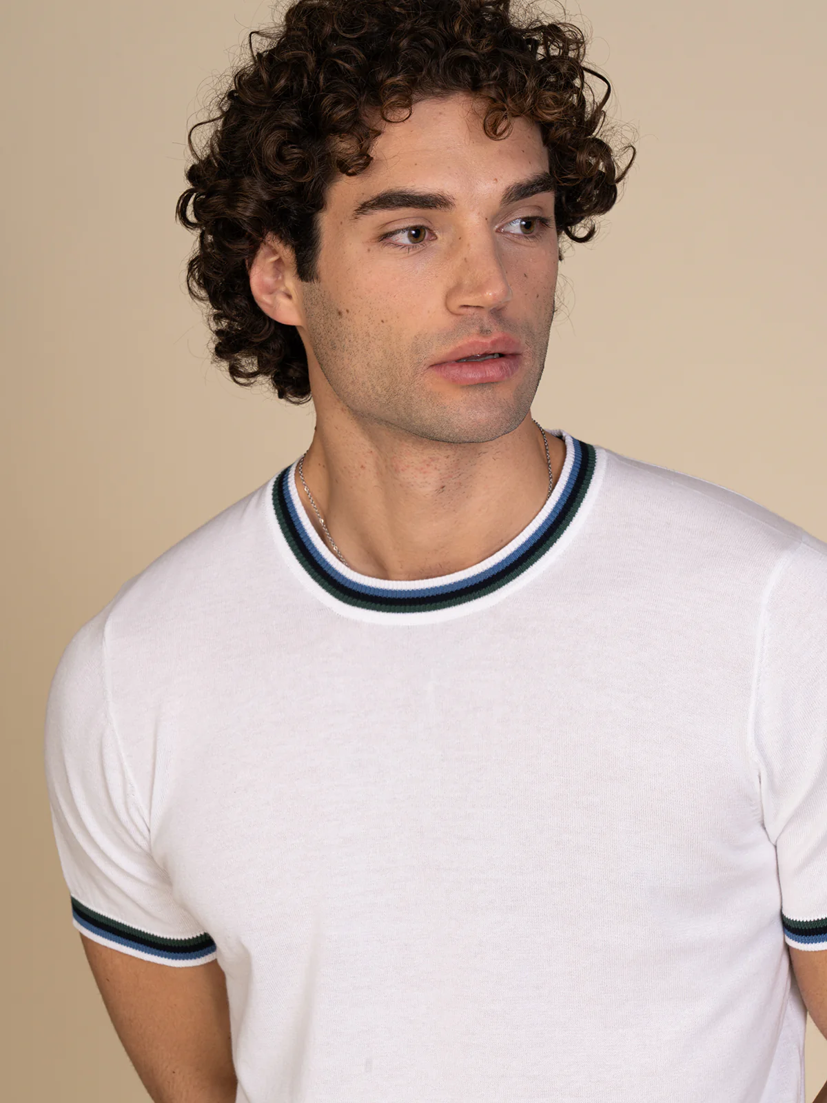 Maglia girocollo bande colori - Image 7