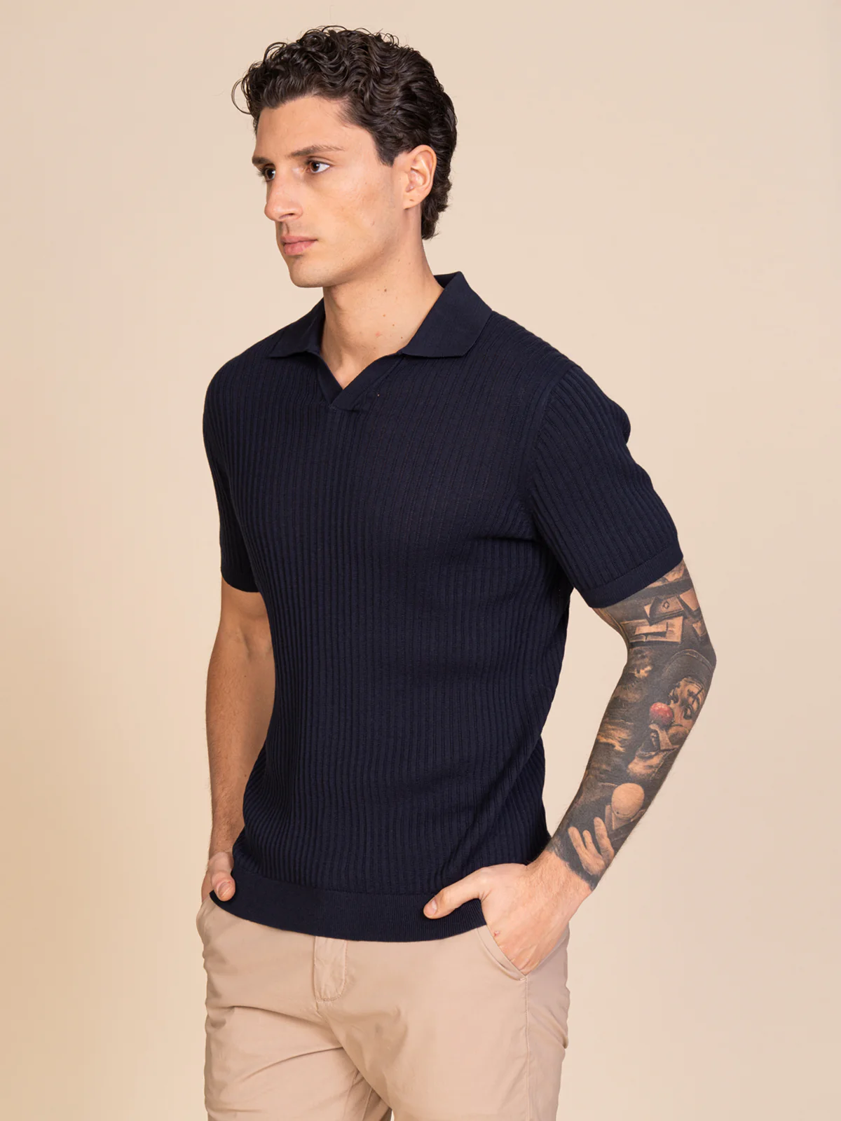 Polo maglia con lavorazione - Image 3