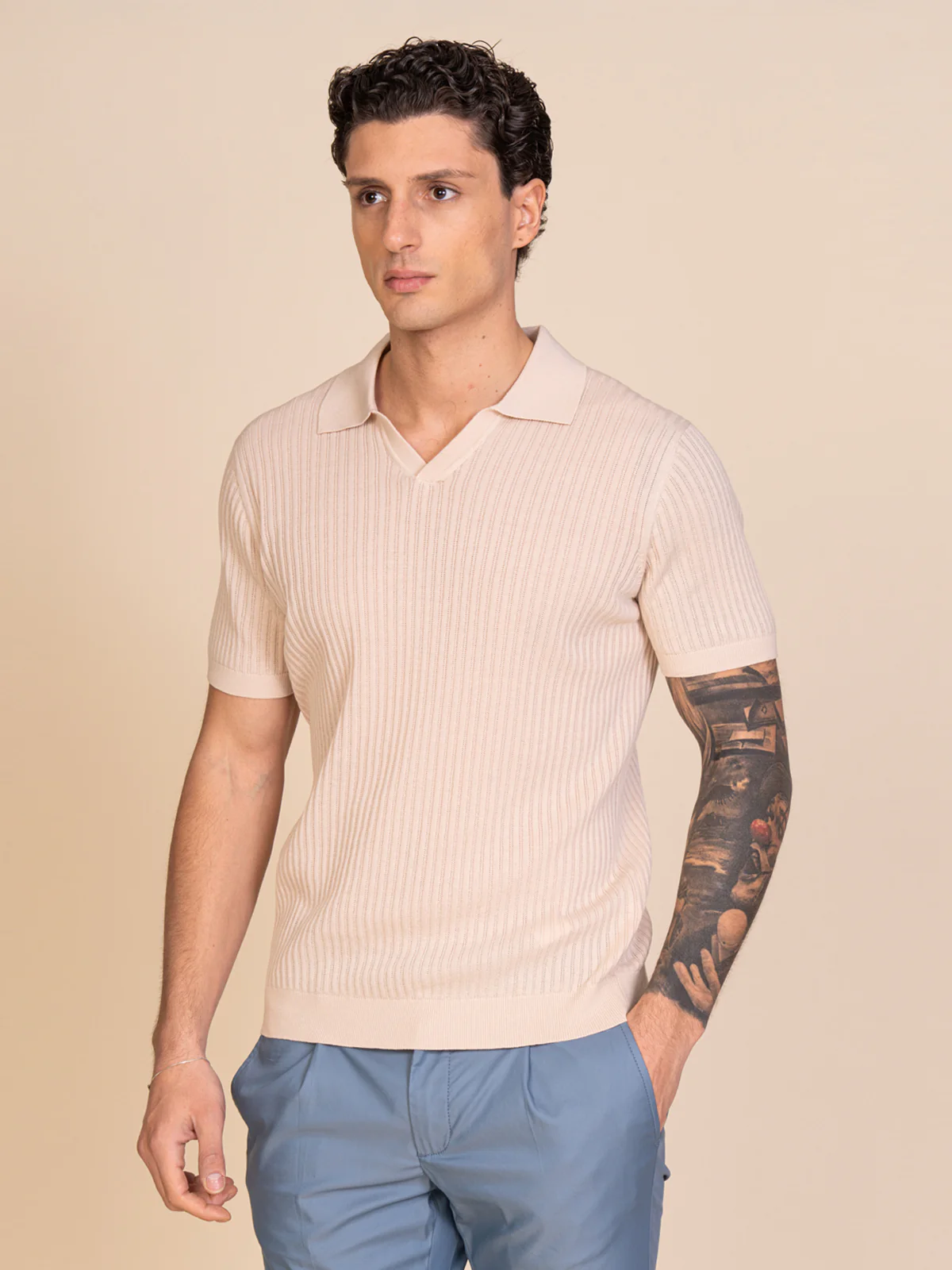 Polo maglia con lavorazione - Image 6