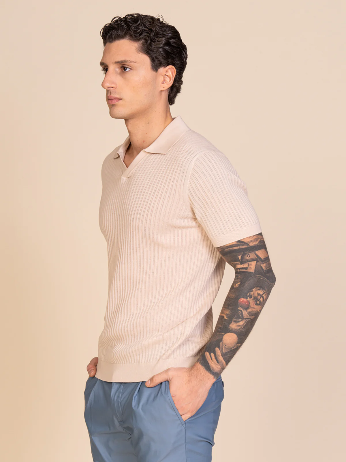 Polo maglia con lavorazione - Image 7