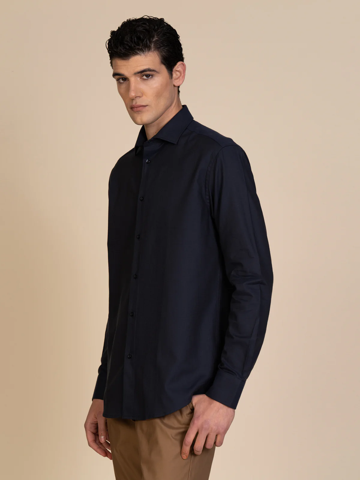 Camicia collo classico tessuto armaturato - Image 12