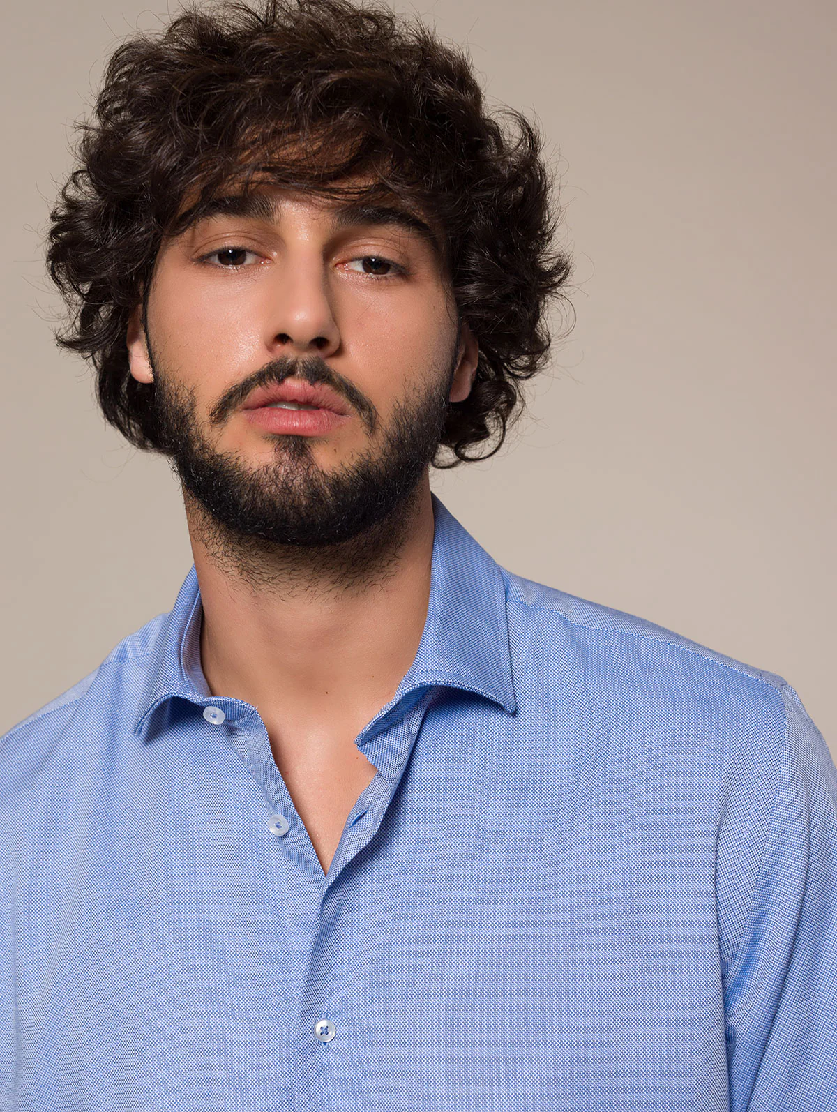 Camicia collo classico tessuto armaturato - Image 8