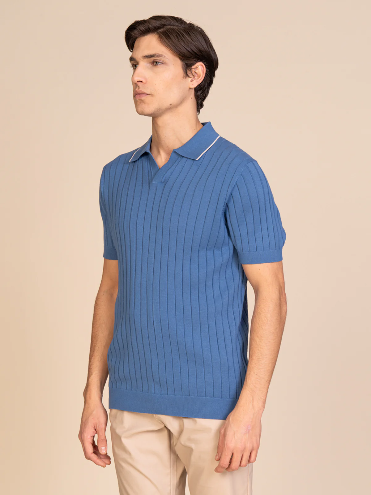 Polo maglia con lavorazione righe - Image 14