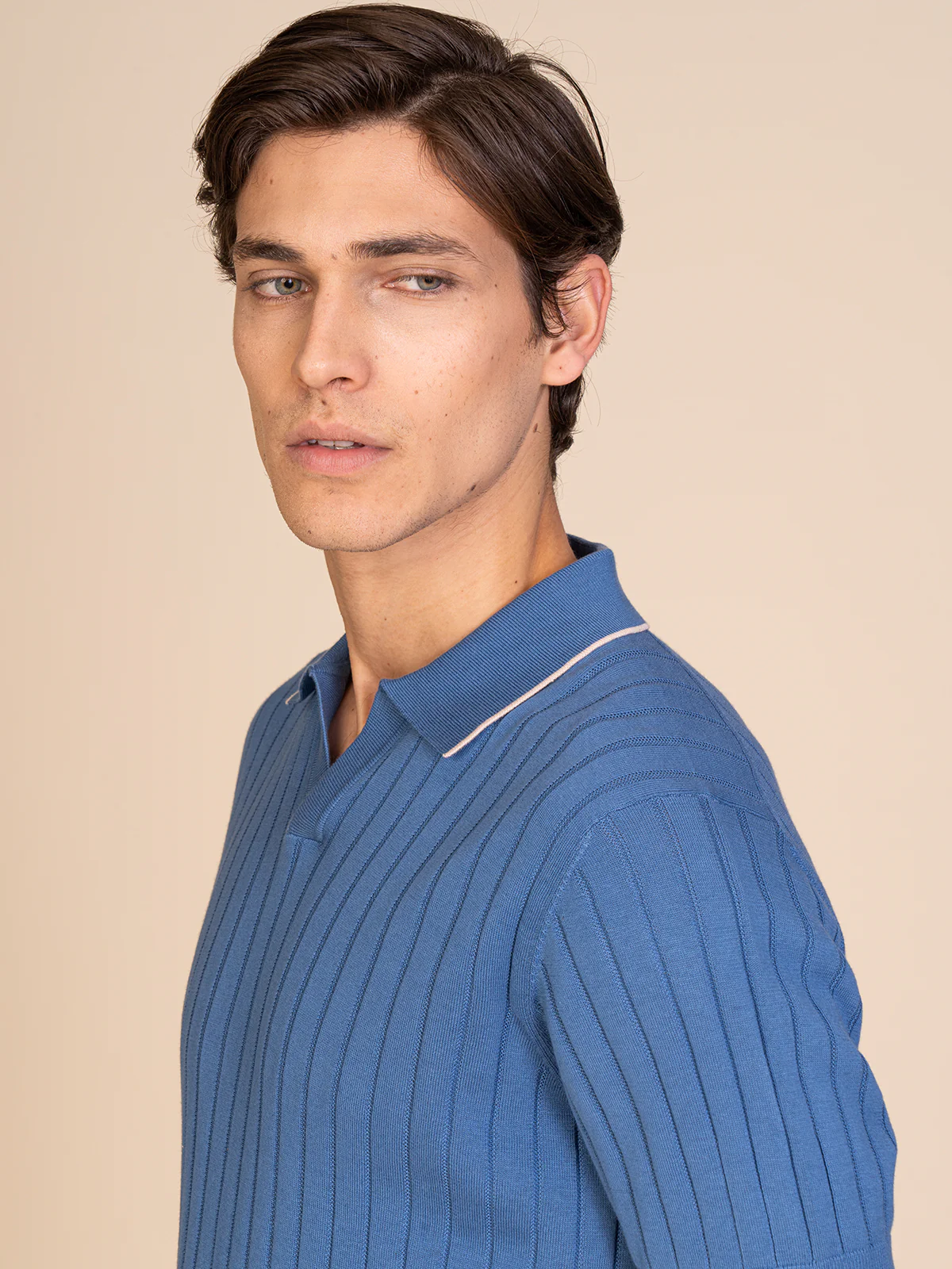 Polo maglia con lavorazione righe - Image 15