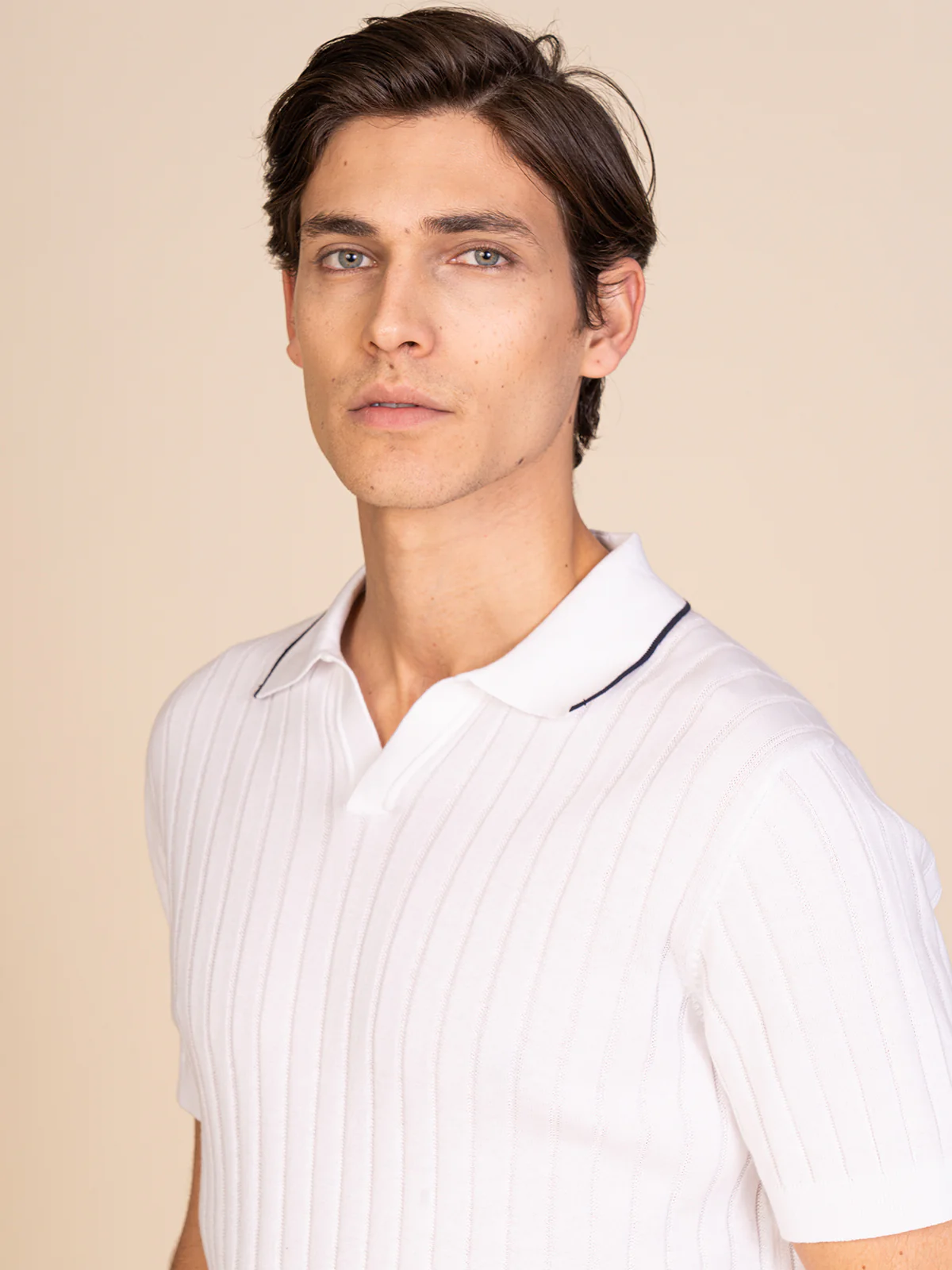 Polo maglia con lavorazione righe - Image 8