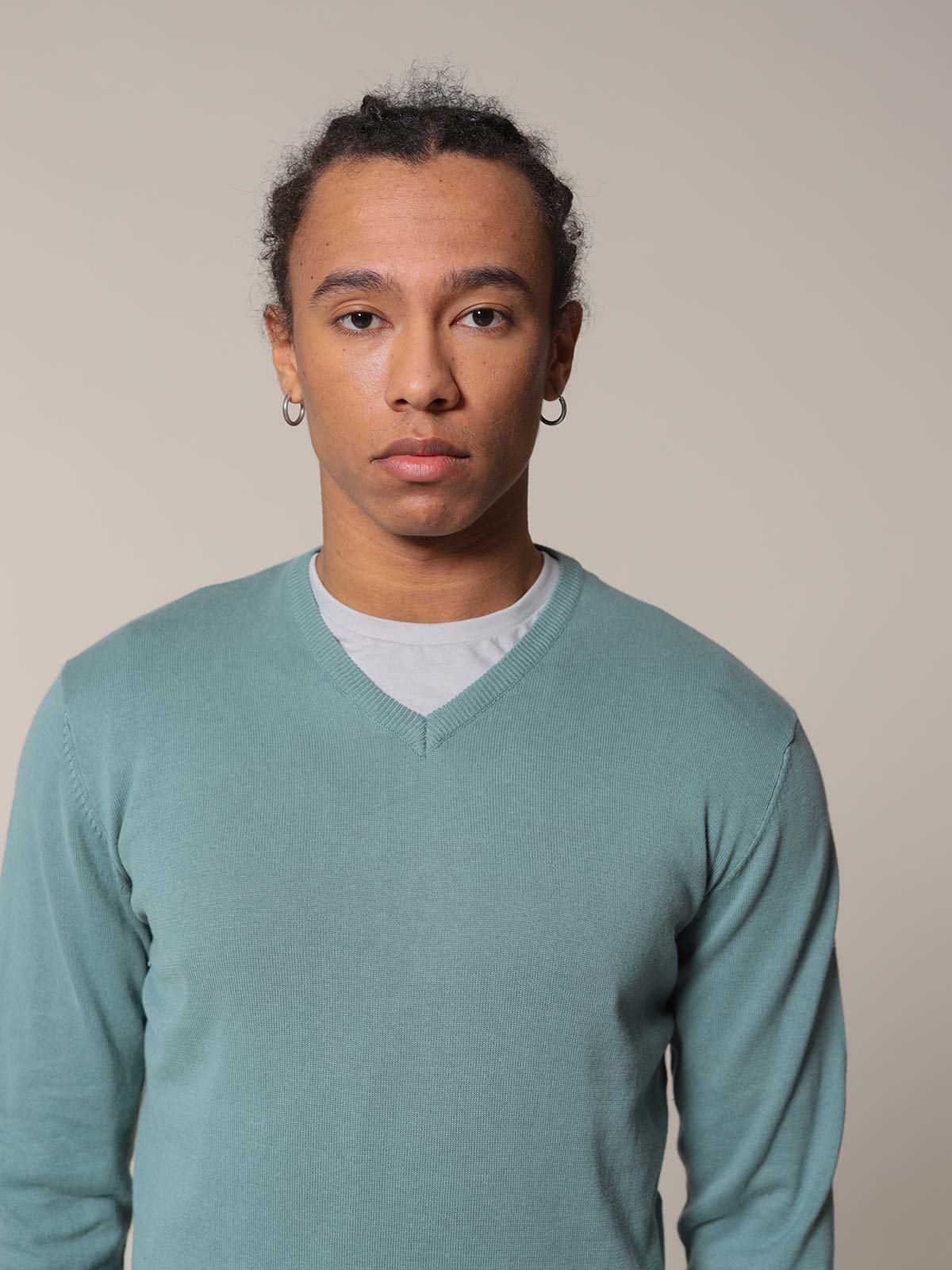 Maglia basic collo a V - Image 33