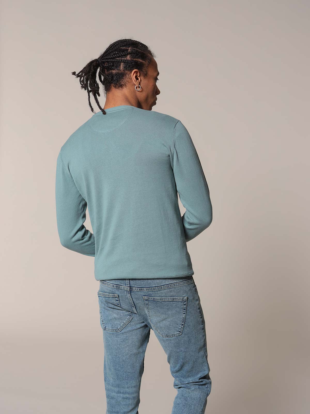 Maglia basic collo a V - Image 34