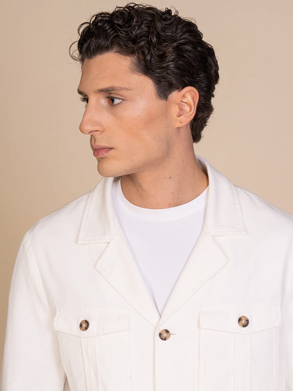 Giacca sahariana lino e cotone - Image 11