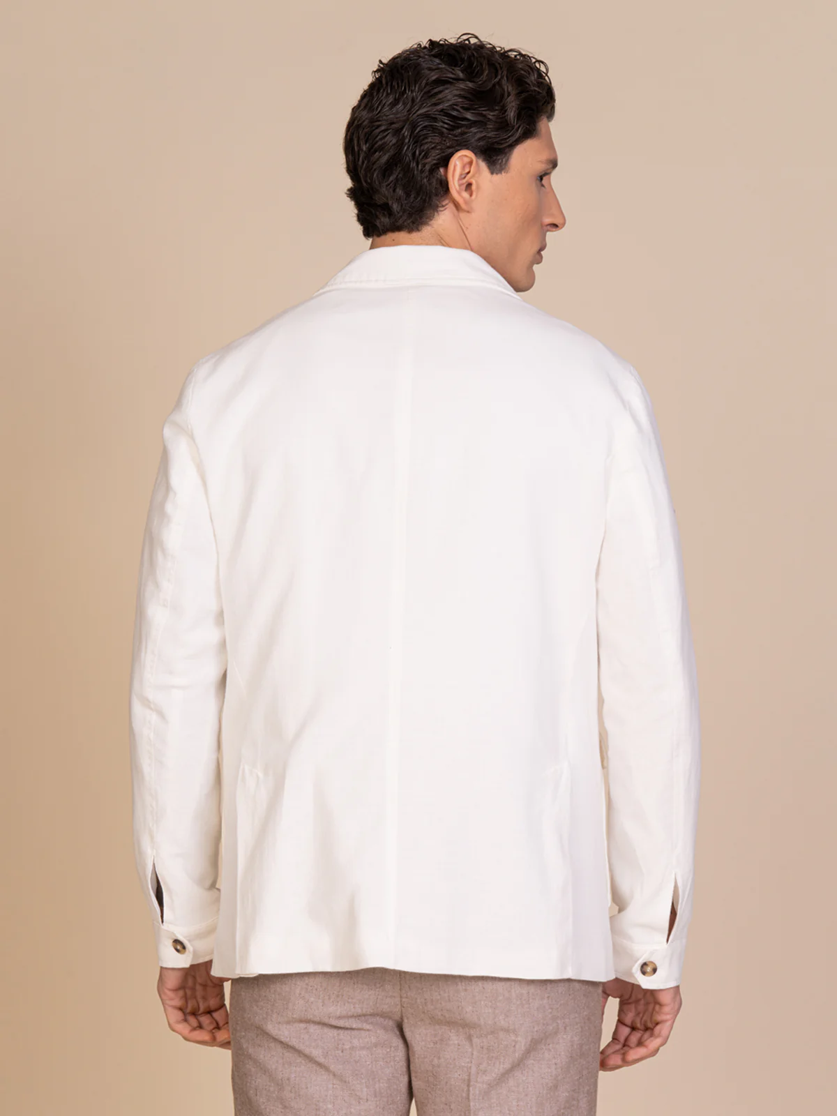 Giacca sahariana lino e cotone - Image 12