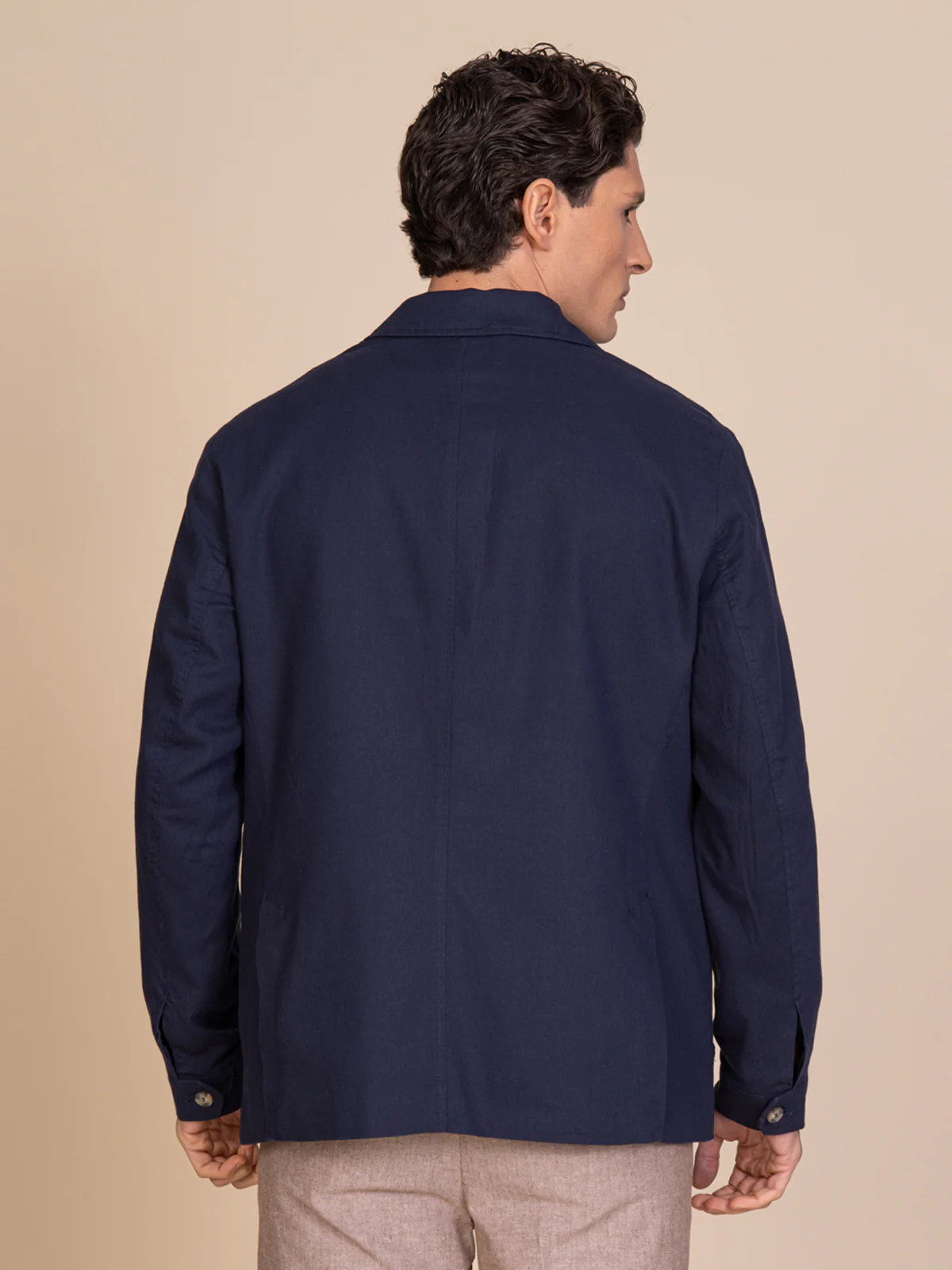 Giacca sahariana lino e cotone - Image 4