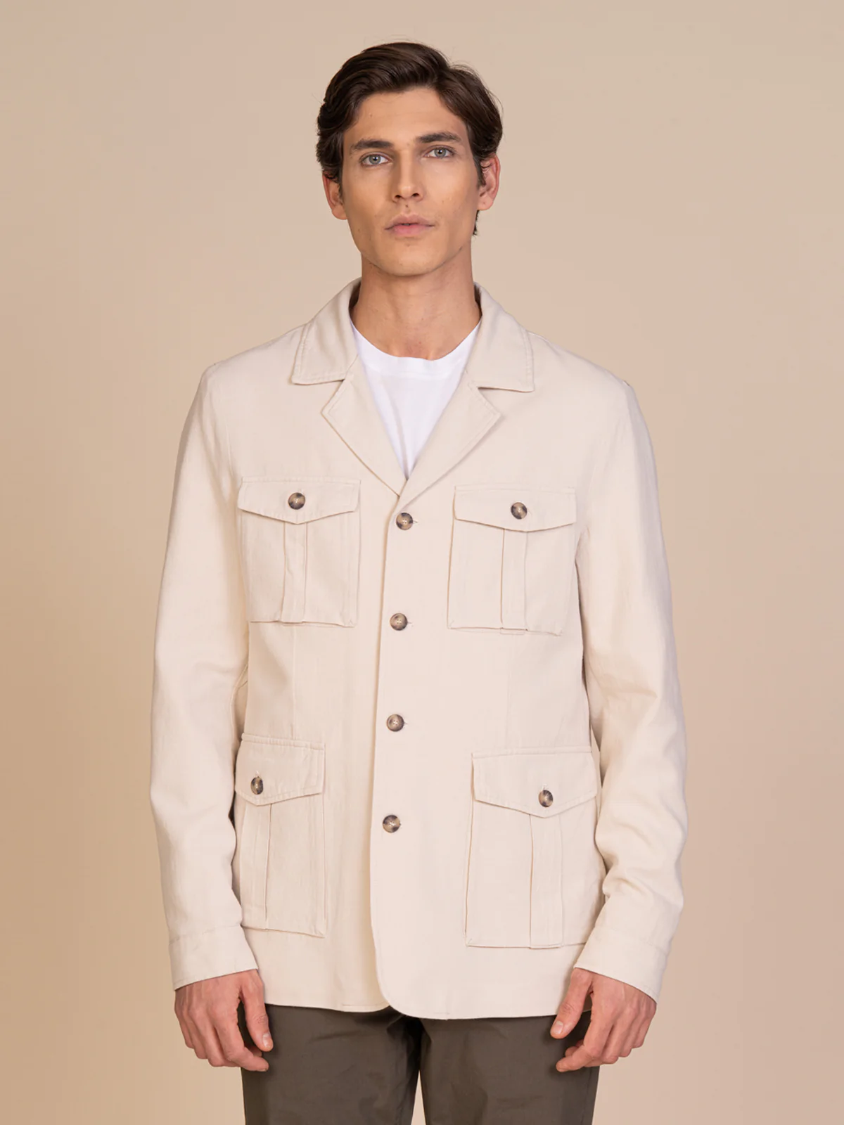 Giacca sahariana lino e cotone - Image 5