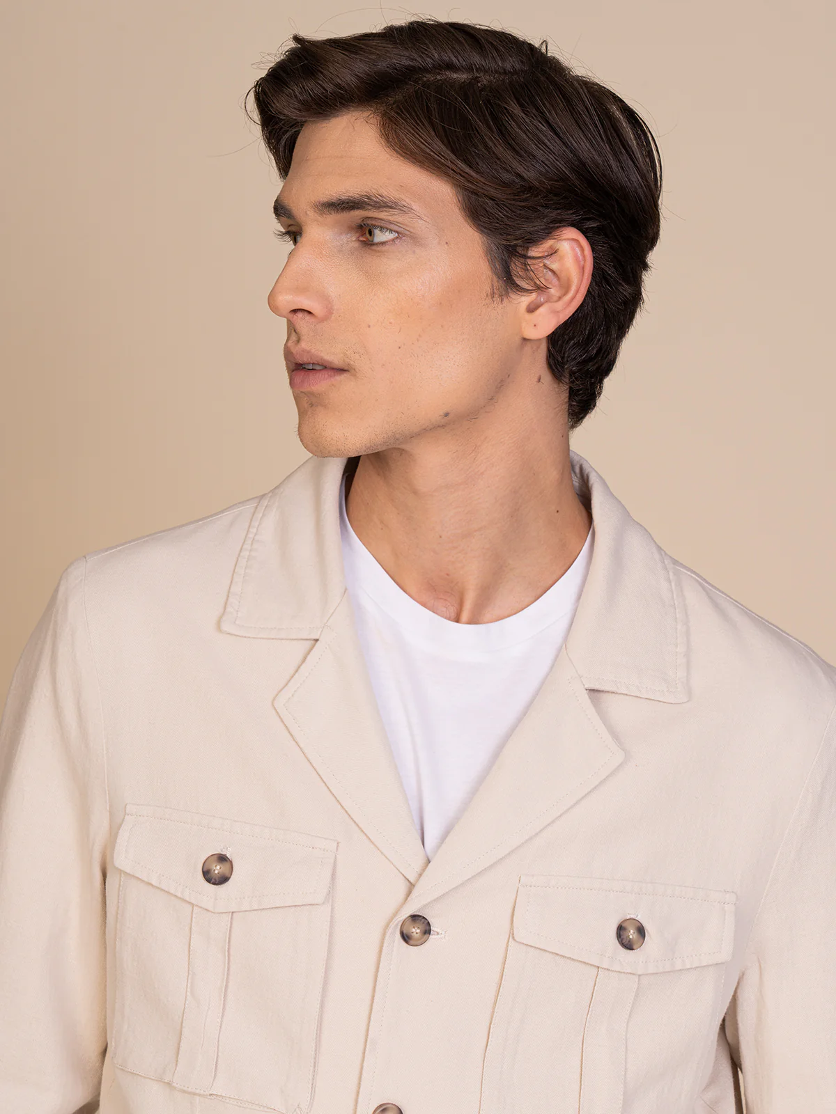 Giacca sahariana lino e cotone - Image 7