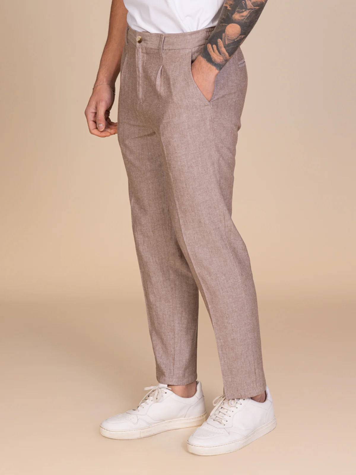 Pantaloni chino lino e cotone - Image 10