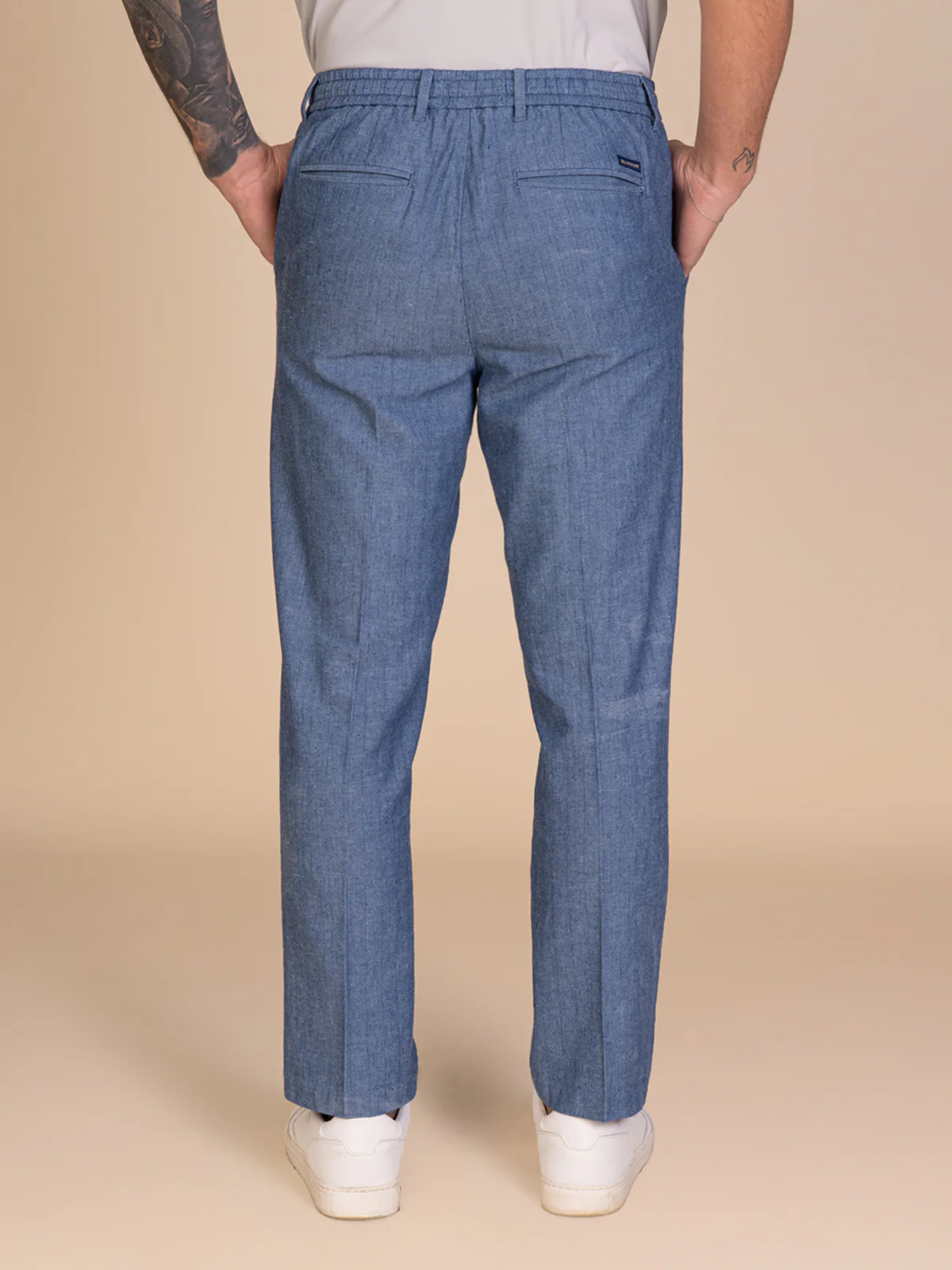 Pantaloni chino lino e cotone - Image 4