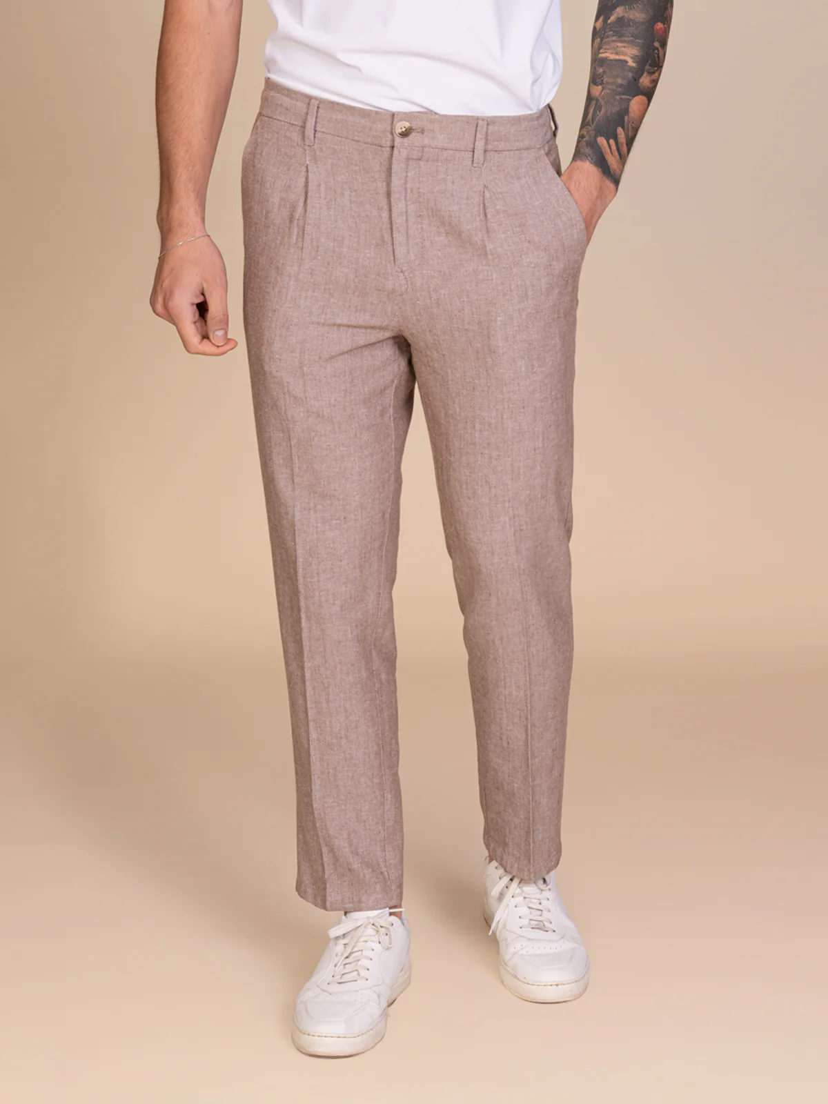 Pantaloni chino lino e cotone - Image 9